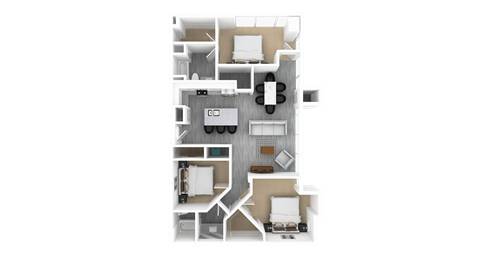 3 Bed 2 Bath, 1,748 sq ft, Dogwood II Floorplan at The Whit in Indianapolis, IN 46204